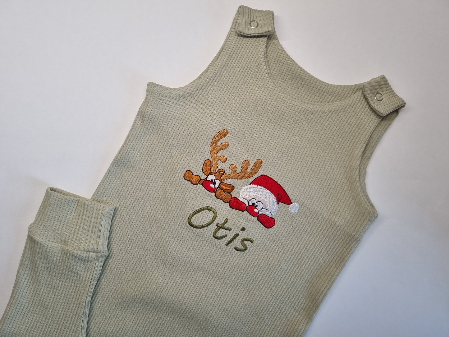 PRE order  with deposit - Dungaree - Embroidery - Santa and Rudolph
