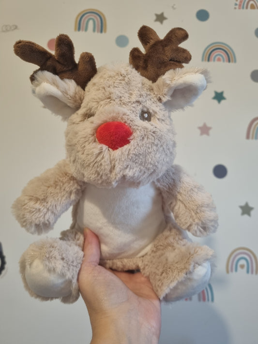 Cute small Plush Reindeer - not personalised
