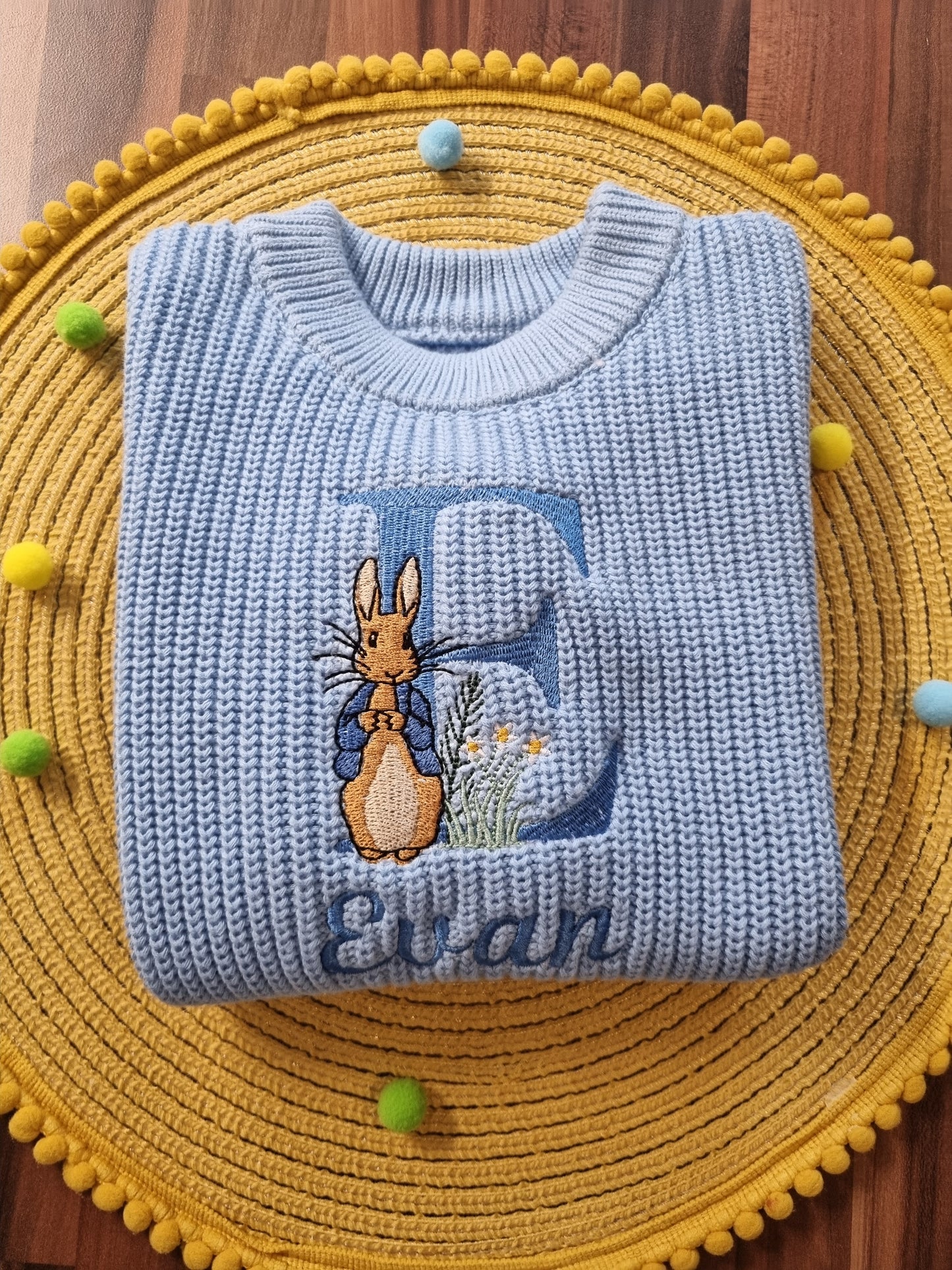 PRE- ORDER Chunky Knit Cotton Sweater - Easter Bunny (will be dispatch in March)