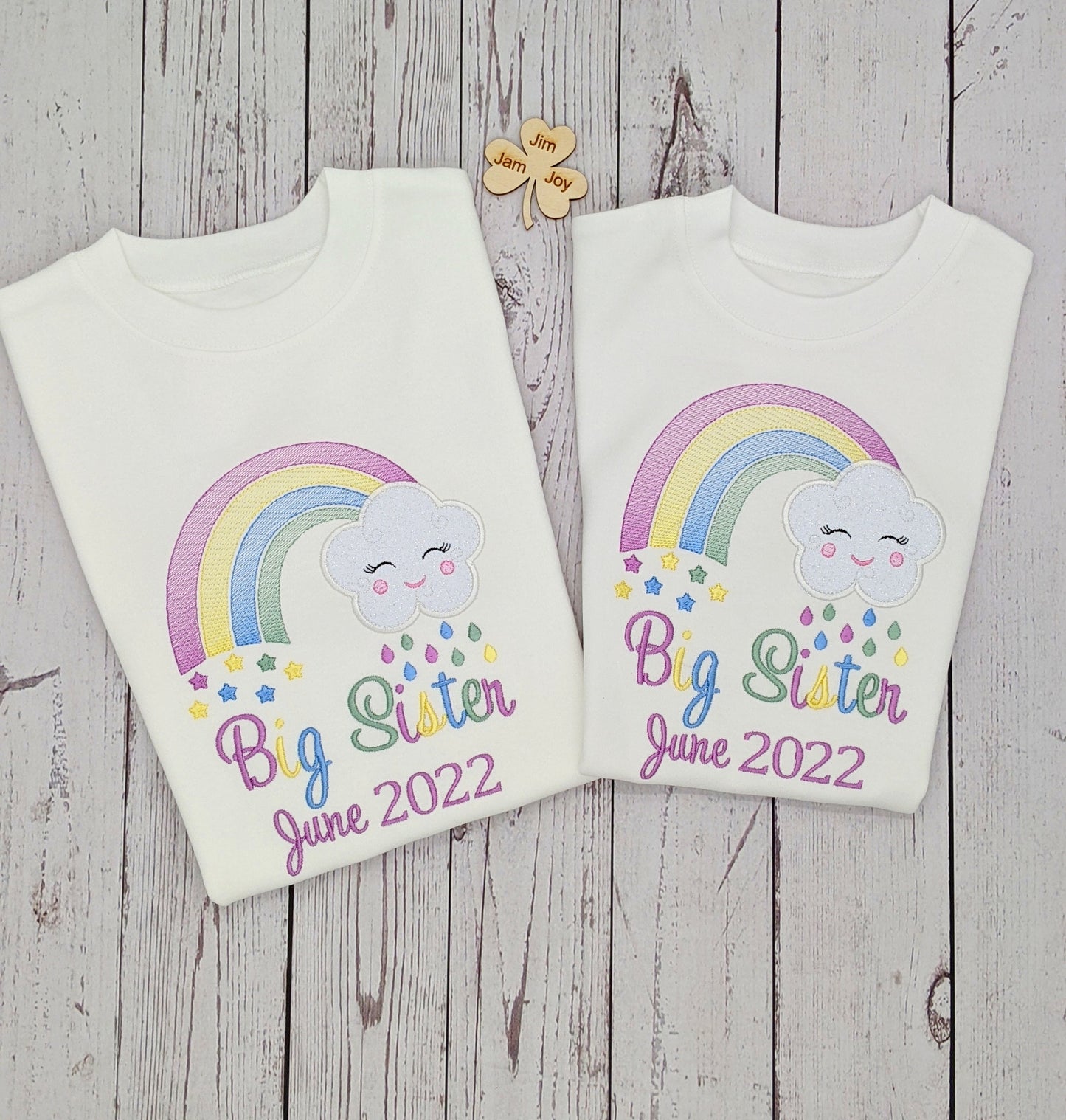 Big sister rainbow tshirt