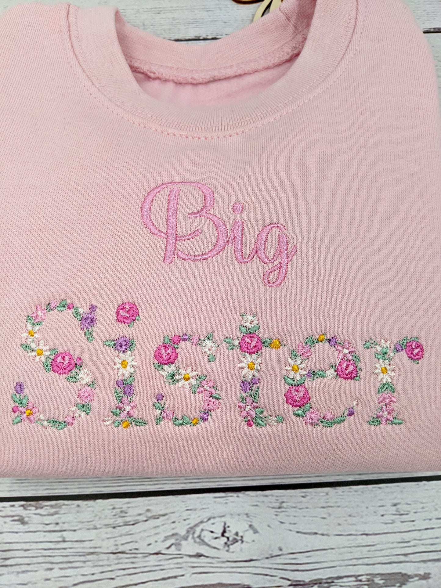 Big Sister Floral Sweatshirt