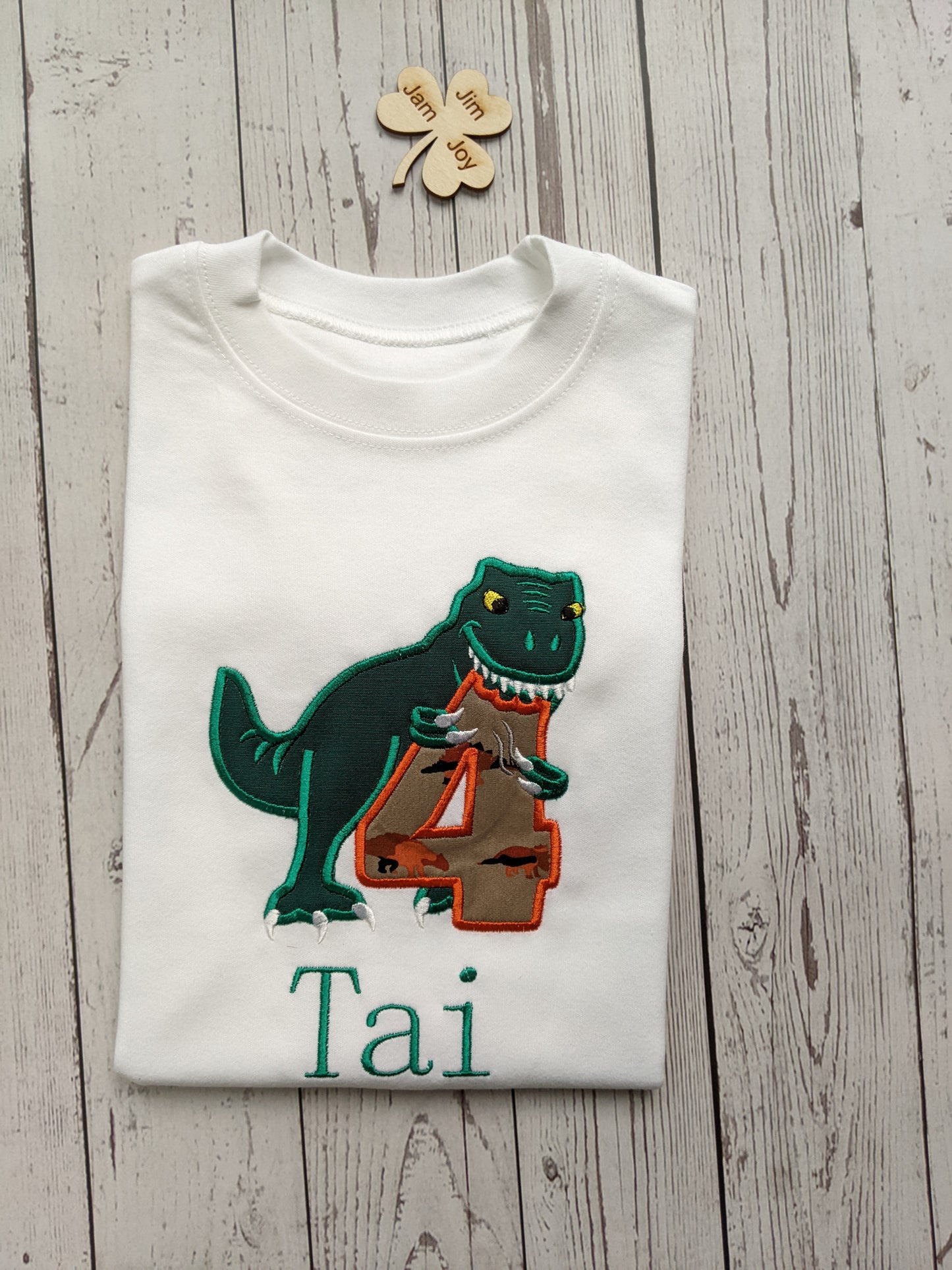 children dinosaur trex birthday tshirt