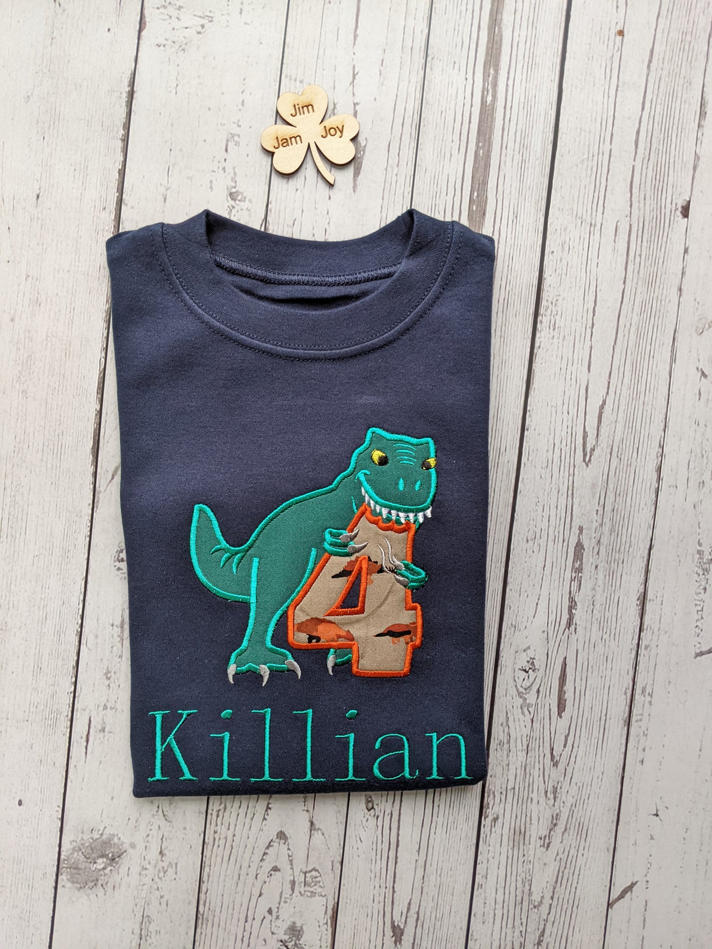 children dinosaur trex birthday tshirt