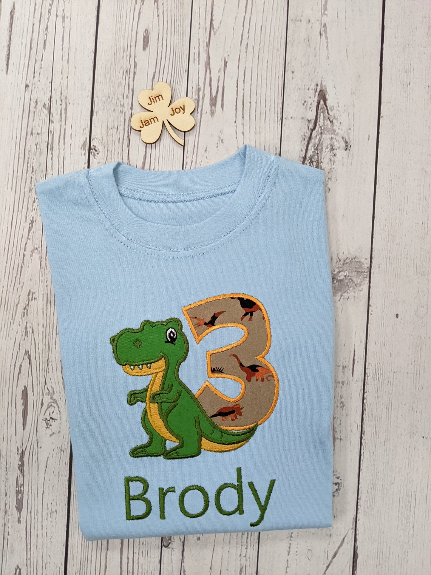 Cute Trex dinosaur children birthday tshirt