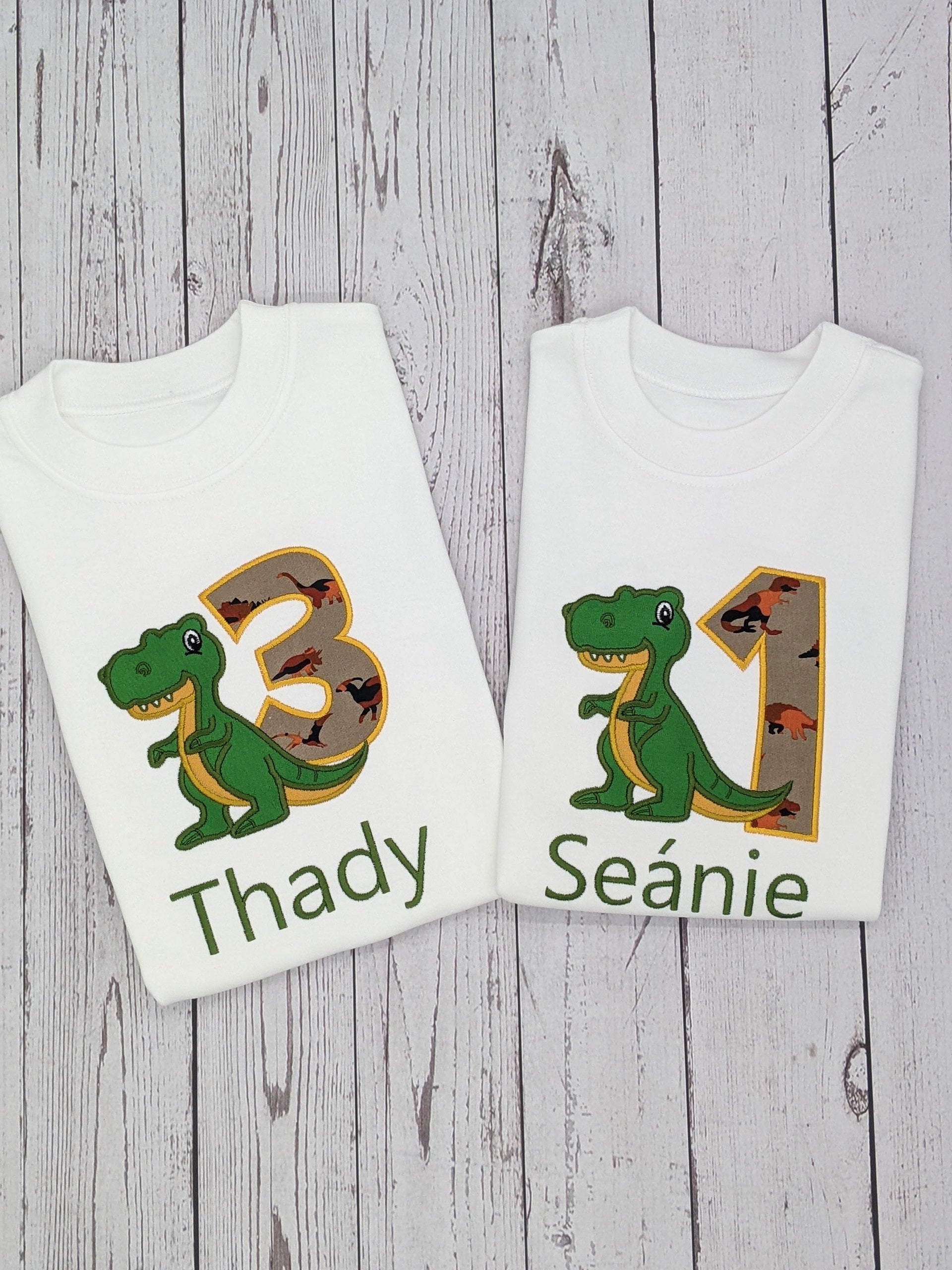 Cute Trex dinosaur children birthday tshirt