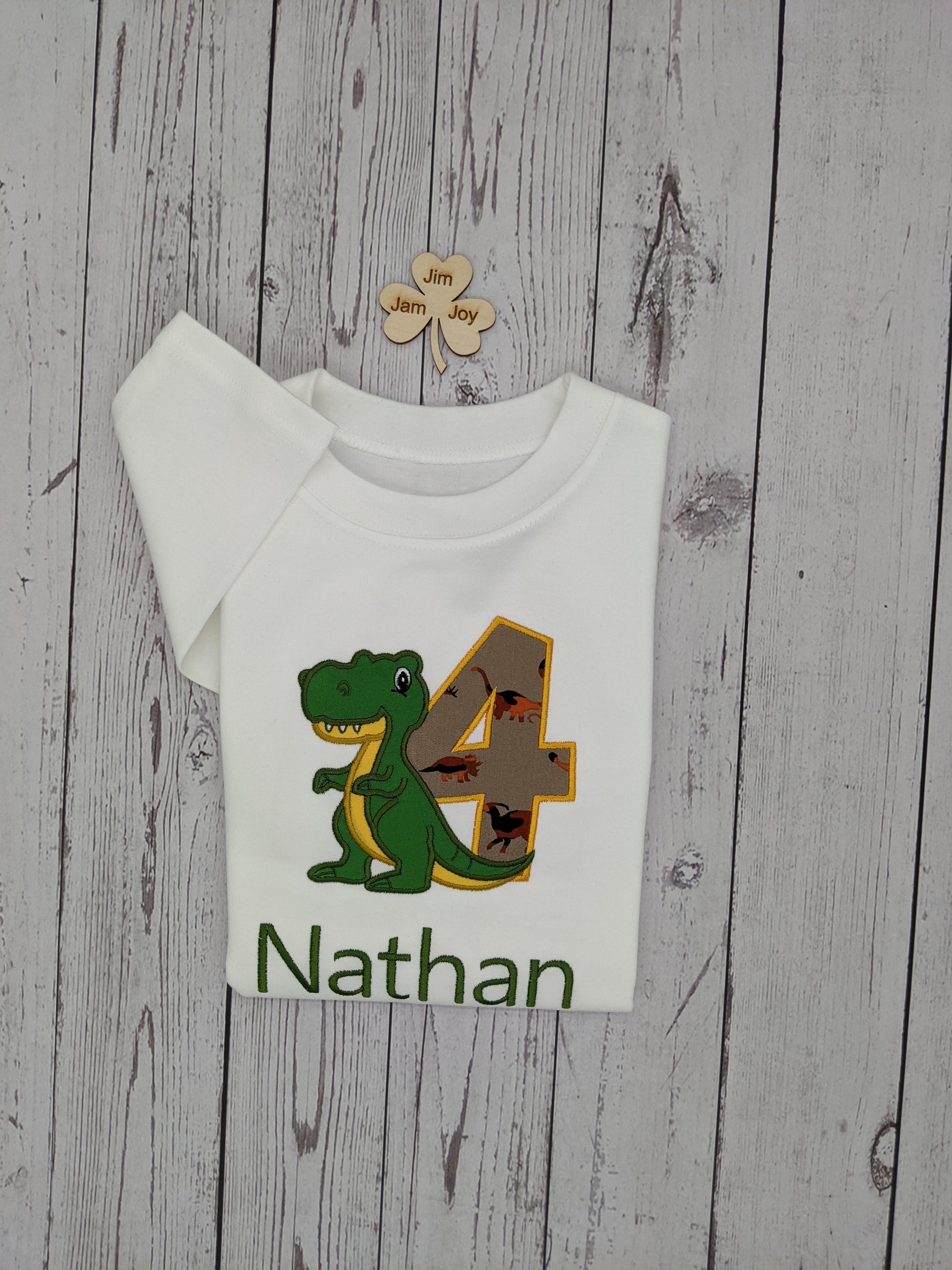 Cute Trex dinosaur children birthday tshirt