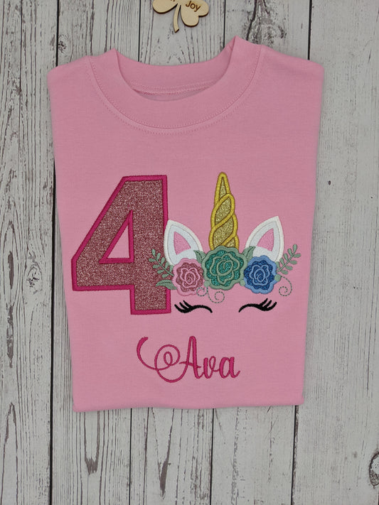 children birthday Unicorn tshirt