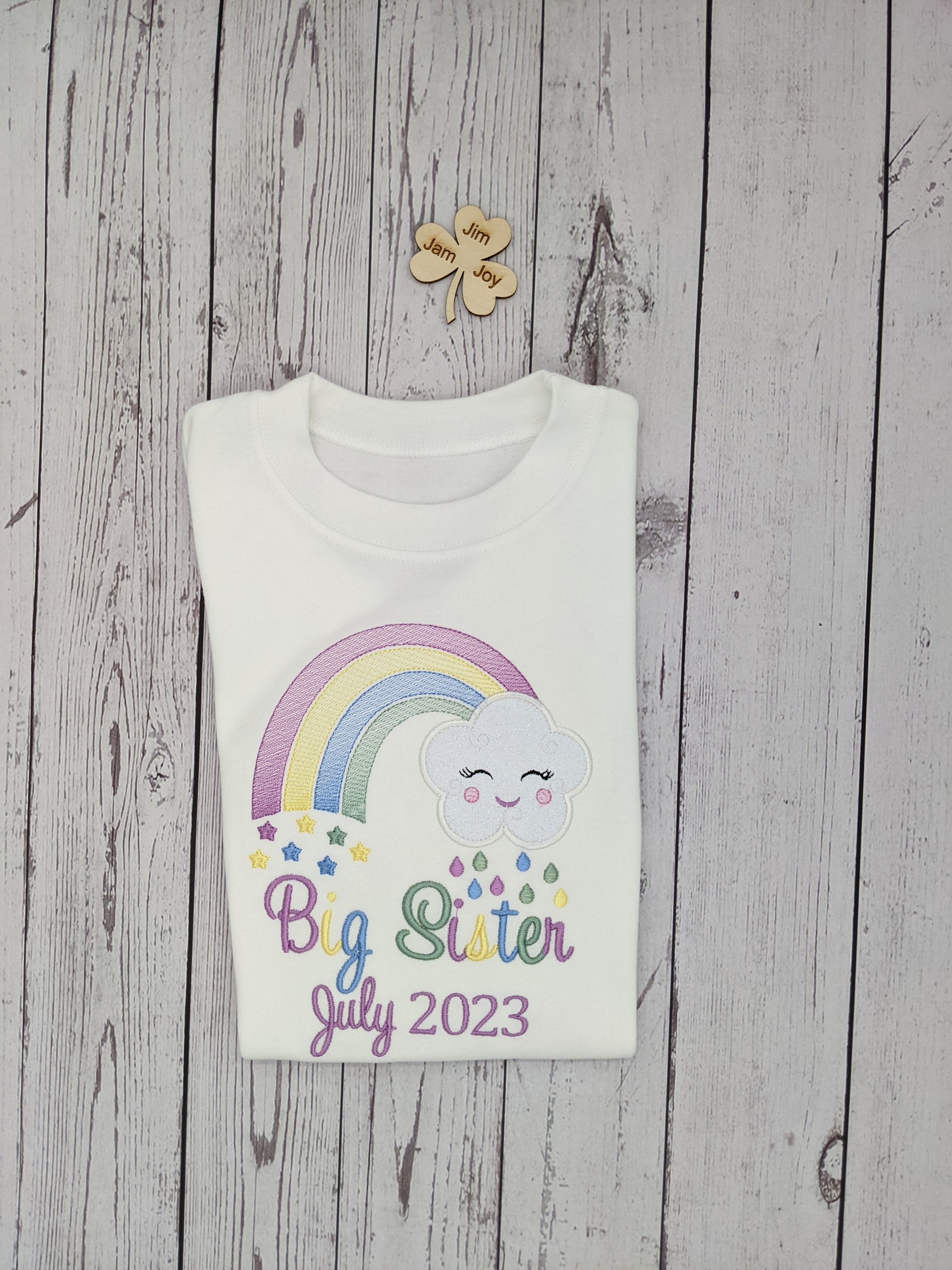 Big sister rainbow tshirt