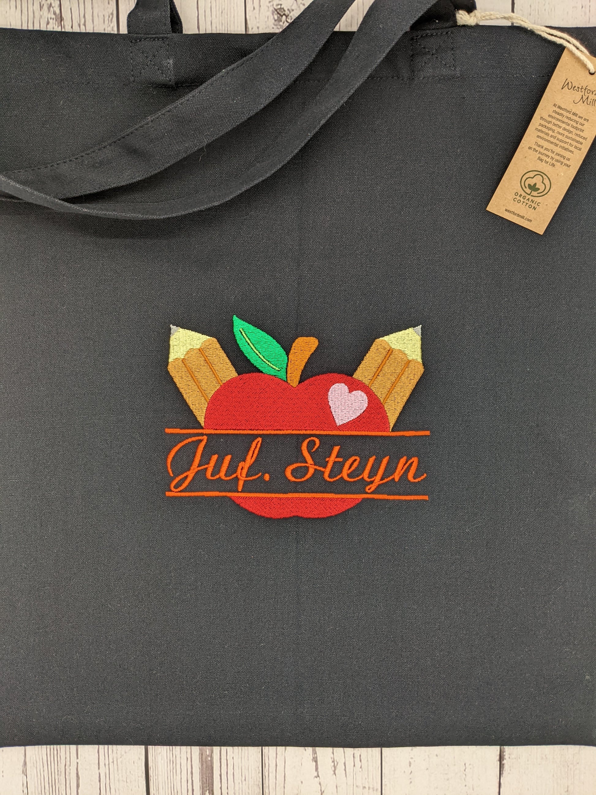 teachers gift, organic teachers tote bags