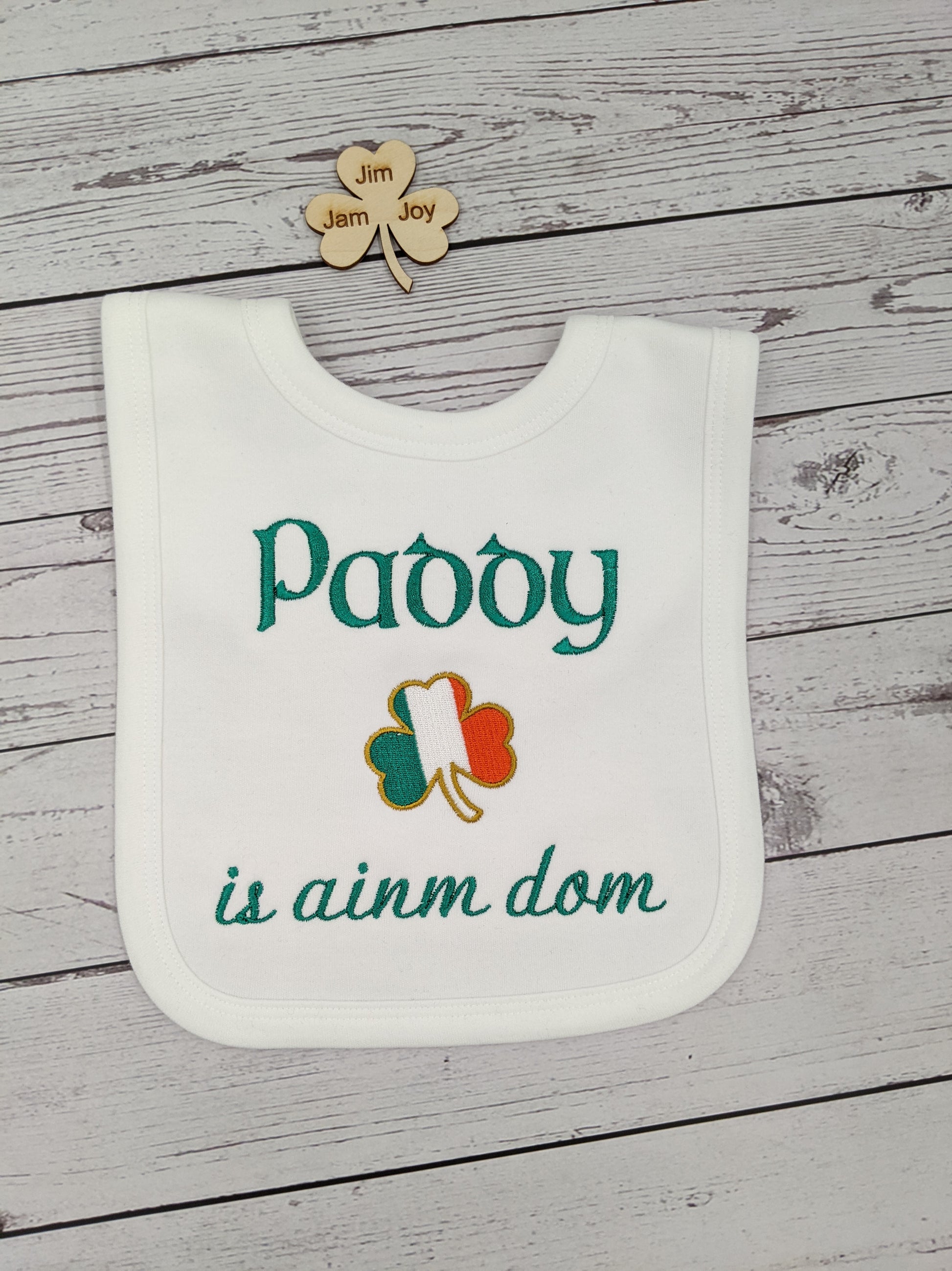 As gaeilge - My Name is Irish Language Baby Gift Set | Personalised Baby Gift | Gaelic Onesie | Made in Ireland | Embroidery