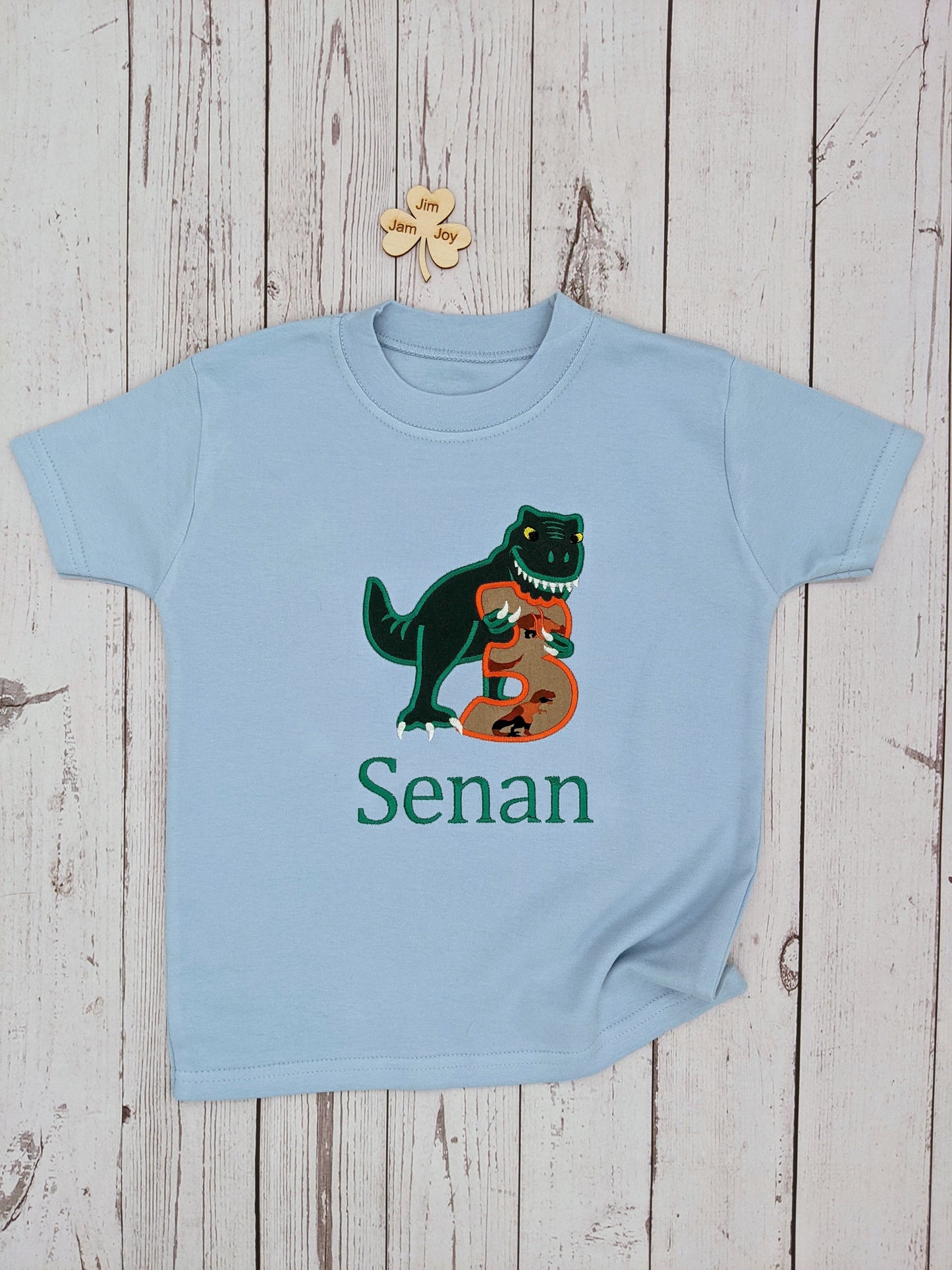 children dinosaur trex birthday tshirt