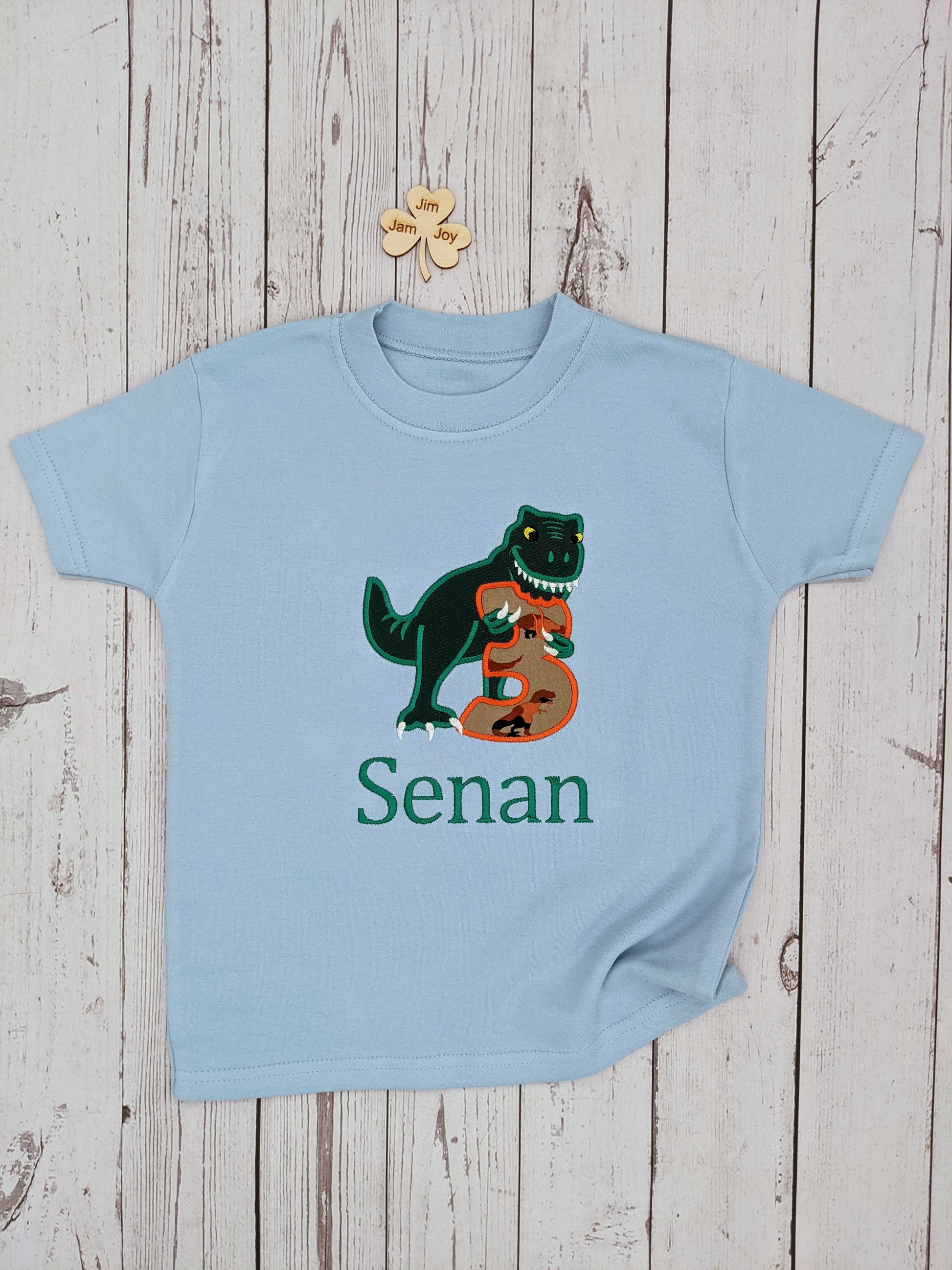 children dinosaur trex birthday tshirt