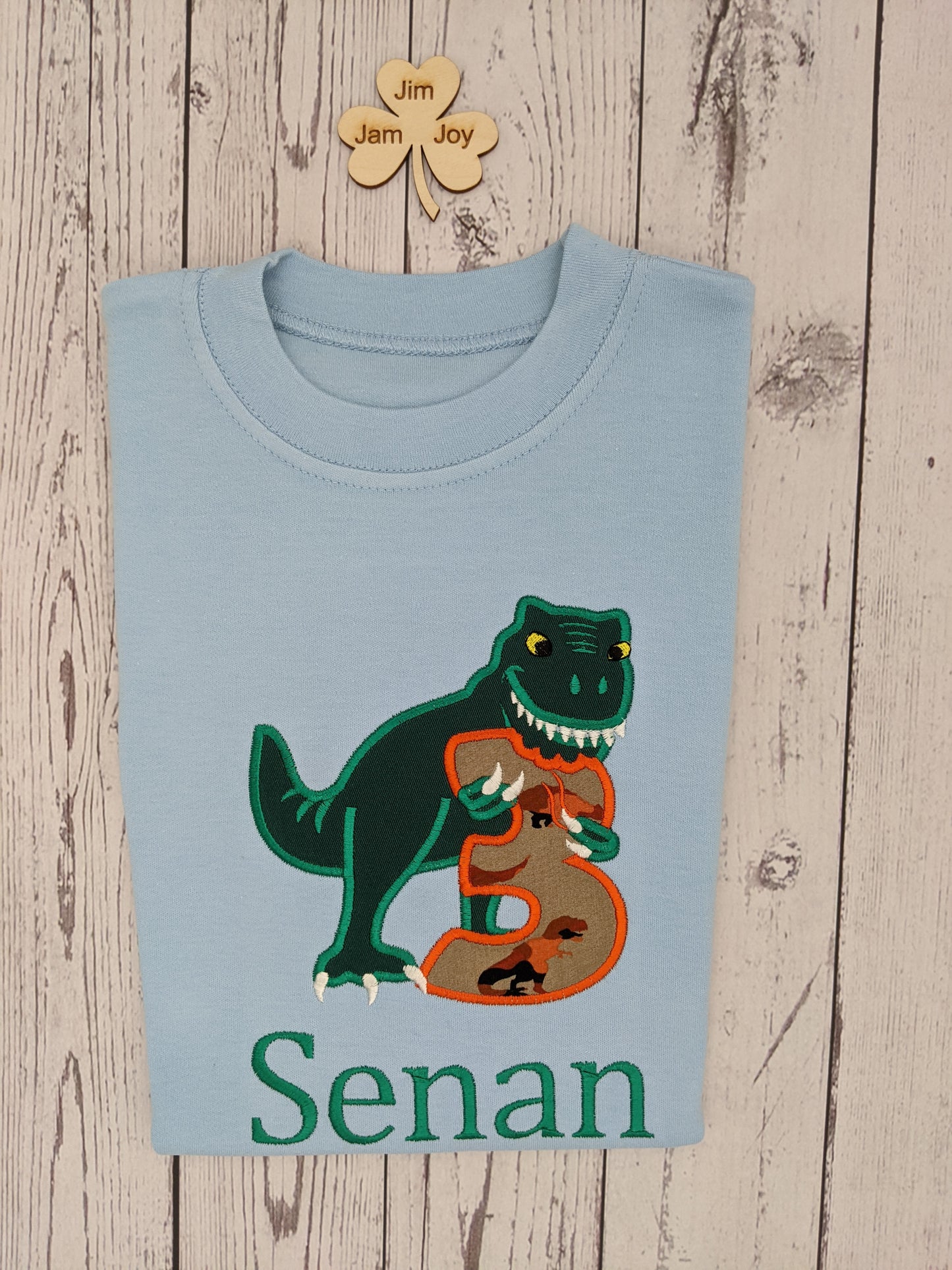 children dinosaur trex birthday tshirt