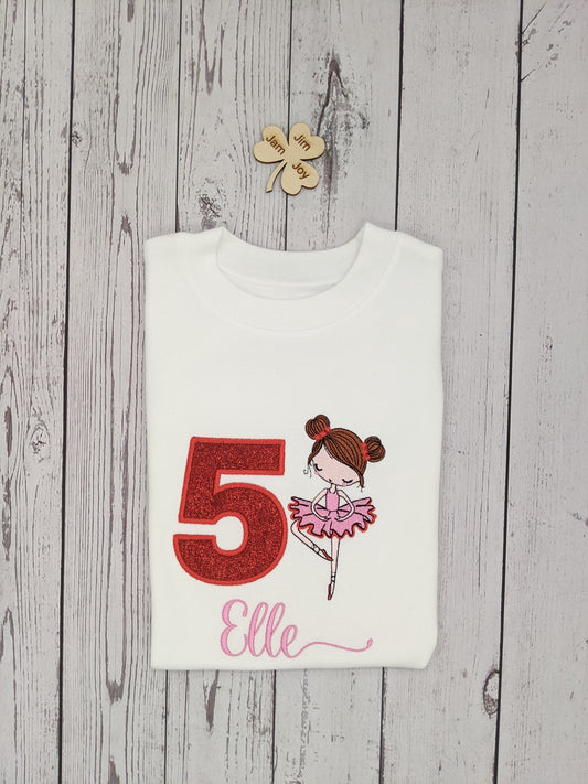 Birthday Tshirt ballerina 