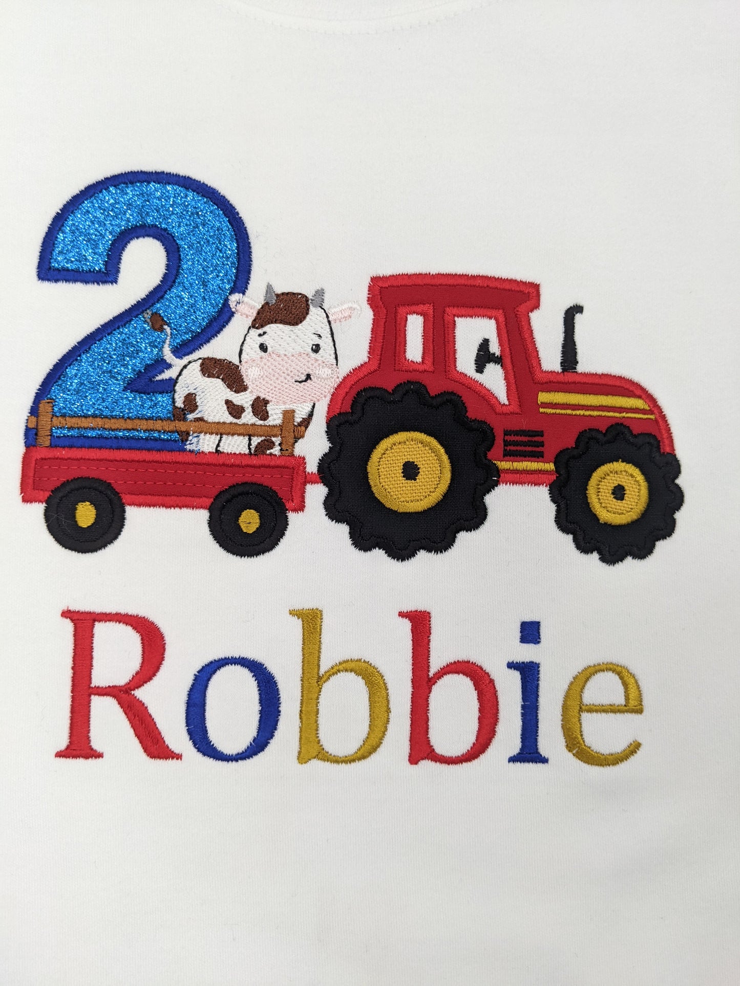 Birthday tractor tshirt for children Jimjamjoy red tractor