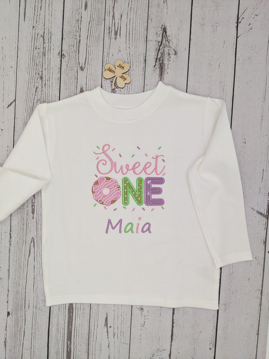 Children Personalised 1st Birthday Sweatshirt with Monogram Floral Fon –  JimJamJoy