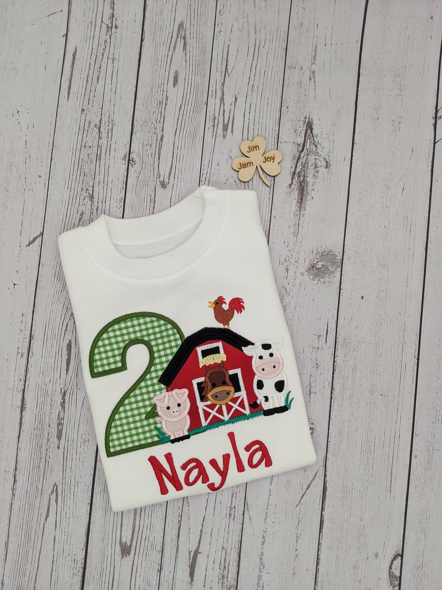 Farm animals birtday tshirts embroidery