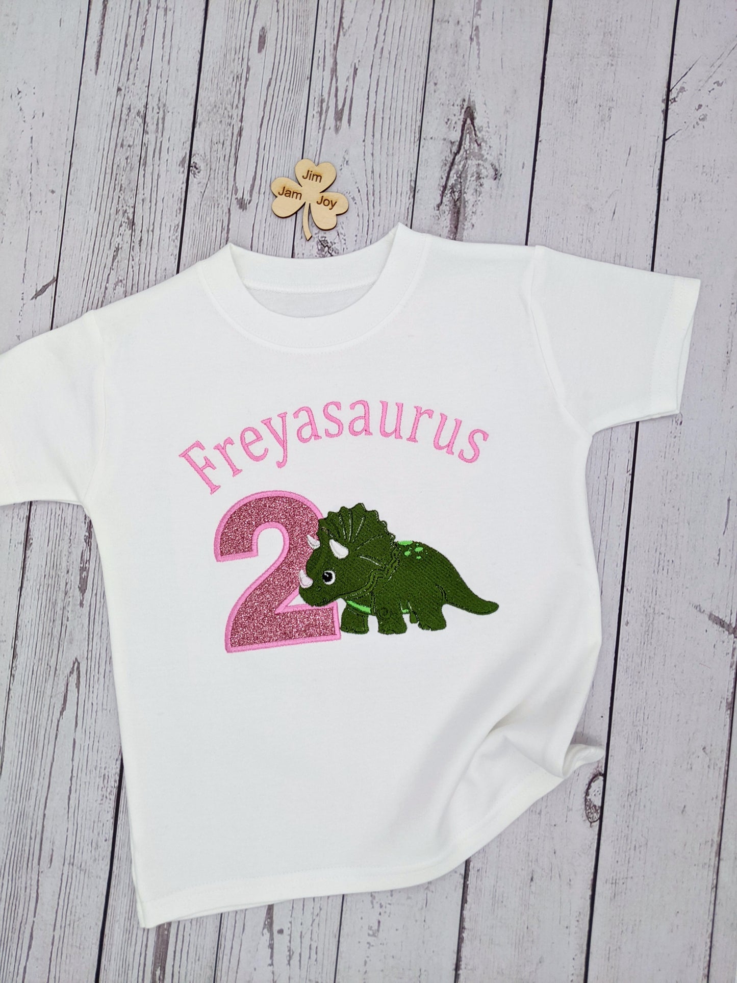 Triceratops dinosaur birthday tshirt