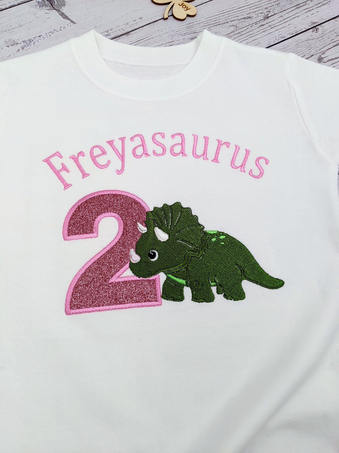 Triceratops dinosaur birthday tshirt