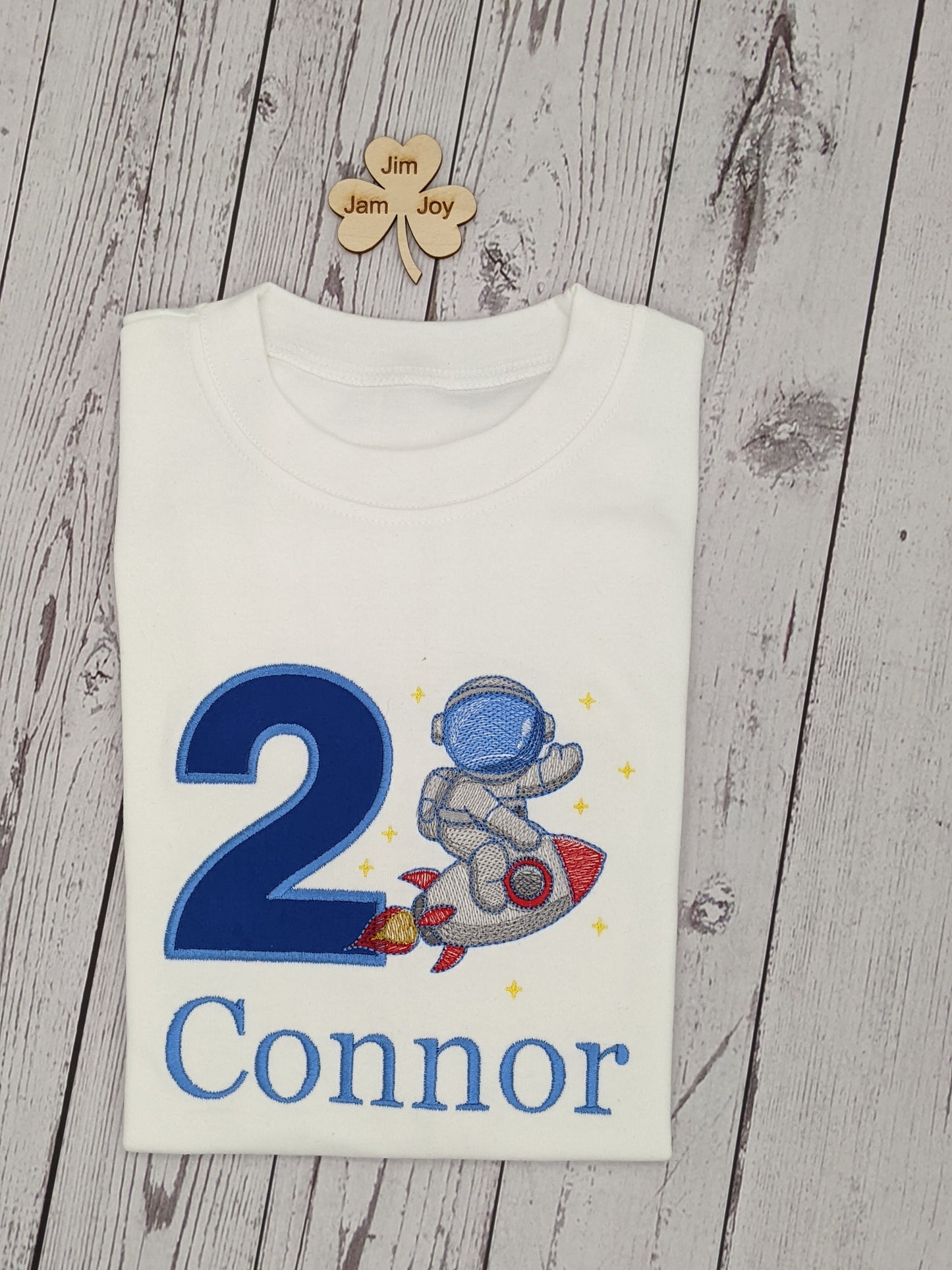 Astronaut Birthday tshirt | personalised birthday Tshirt | Spaceman ! Embroidery