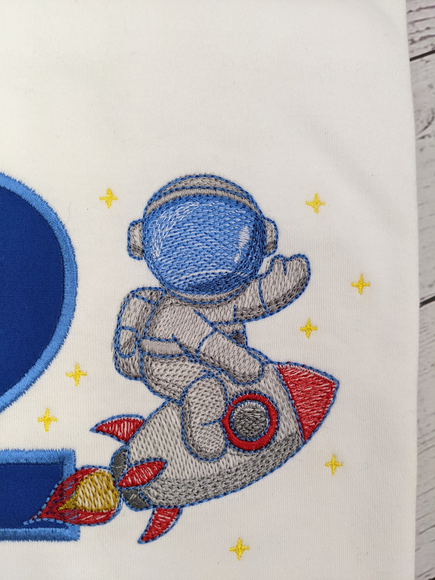 Astronaut Birthday tshirt | personalised birthday Tshirt | Spaceman ! Embroidery