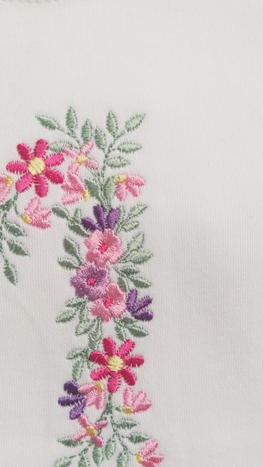 Children Birthday Tshirt with Flower Number Monogram - Embroidery