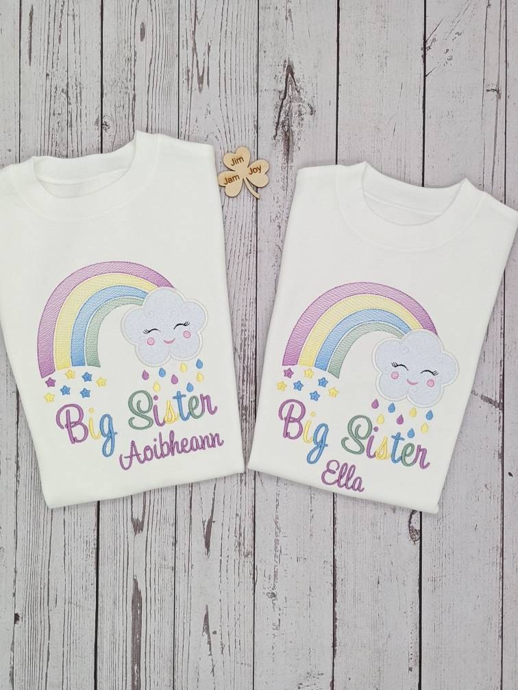 Big sister rainbow tshirt