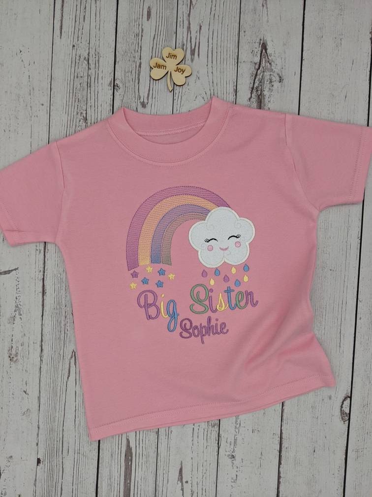 Big sister rainbow tshirt